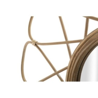 Specchio rotondo in metallo dorato 65,5x3 cm