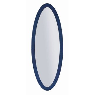 Espelho oval com moldura azul 55x2x150 cm