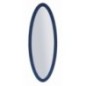 Miroir ovale à encadrement bleu 55x2x150 cm