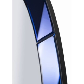 Espelho oval com moldura azul 55x2x150 cm