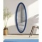 Miroir ovale à encadrement bleu 55x2x150 cm