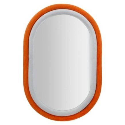 Miroir ovale à encadrement orange 60x4x90 cm
