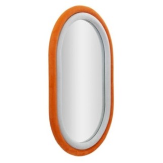 Miroir ovale à encadrement orange 60x4x90 cm