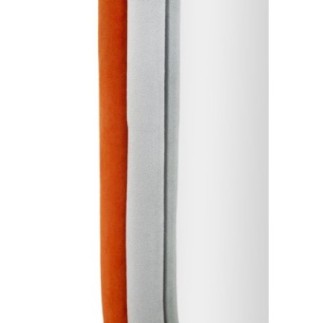 Espelho oval com moldura laranja 60x4x90 cm