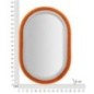 Miroir ovale à encadrement orange 60x4x90 cm