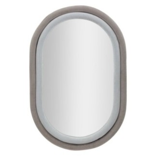 Miroir ovale à encadrement gris 60x4x90 cm