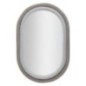 Espelho oval com moldura cinzenta 60x4x90 cm