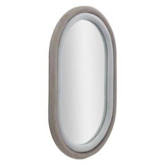 Miroir ovale à encadrement gris 60x4x90 cm