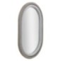 Espelho oval com moldura cinzenta 60x4x90 cm