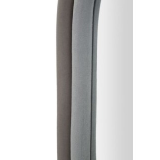 Espejo ovalado con marco gris 60x4x90 cm