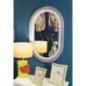 Specchio ovale con cornice grigia 60x4x90 cm