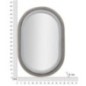 Espelho oval com moldura cinzenta 60x4x90 cm