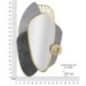 Specchio artistico in metallo grigio e oro 55,9x5,7x90,8 cm