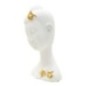 Cabeza de Buda de resina blanca 21,5x16x35 cm