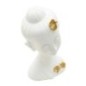 Cabeza de Buda de resina blanca 21,5x16x35 cm
