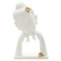 Cabeza de Buda de resina blanca 21,5x13x36 cm