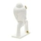 Cabeza de Buda de resina blanca 21,5x13x36 cm