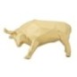 Statua di toro in resina dorata 19,5x9,9x10,6 cm