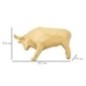 Estatua de toro en resina dorada 19,5x9,9x10,6 cm