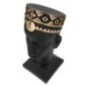 Estatuilla masai de resina negra 25x25x56 cm