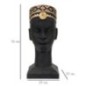 Statuetta Masai in resina nera 25x25x56 cm