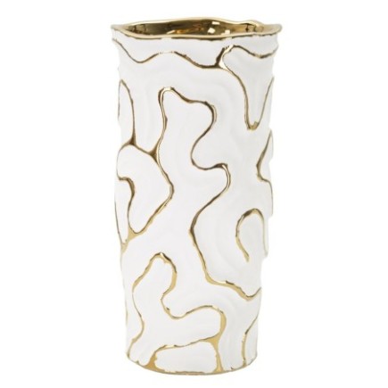 Vase en céramique blanche 12.5x25 cm