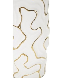Vase en céramique blanche 12.5x25 cm