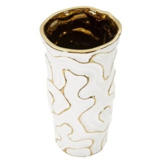 Vase en céramique blanche 12.5x25 cm