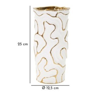 Vase en céramique blanche 12.5x25 cm