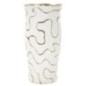 Vaso de cerâmica branca 16 x 32,5 cm