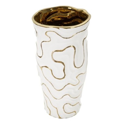 Vaso de cerâmica branca 16 x 32,5 cm
