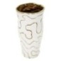 Vaso de cerâmica branca 16 x 32,5 cm