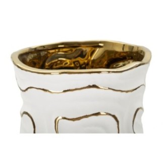 Vaso de cerâmica branca 16 x 32,5 cm