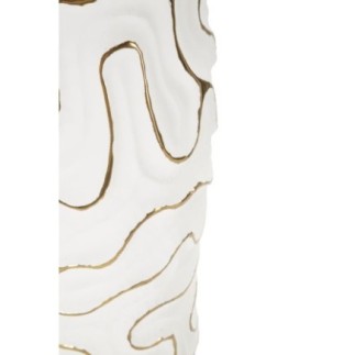 Vaso de cerâmica branca 16 x 32,5 cm