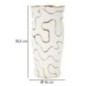Vaso de cerâmica branca 16 x 32,5 cm