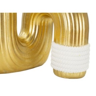 Vaso in resina dorata 14,5x13x25 cm
