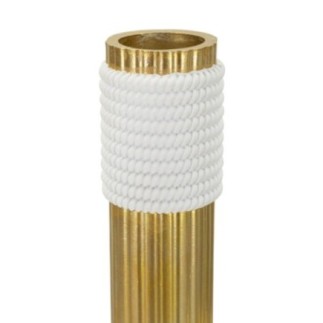 Vaso em resina dourada 15,3 x 13 x 30,5 cm