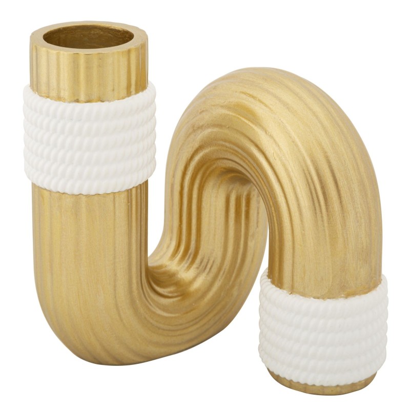 Vaso em resina dourada 10,5 x 10,5 x 12,7 cm Vaso em resina dourada 10,5 x 10,5 x 12,7 cm