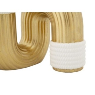 Vaso in resina dorata 10,5x10,5x12,7 cm