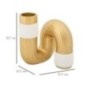Vaso in resina dorata 10,5x10,5x12,7 cm