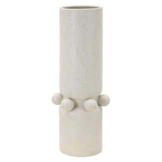 Vaso esférico em cerâmica branca, 15,5 x 41 cm