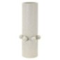 Vase boule en céramique blanche 15.5x41 cm