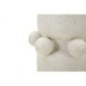 Vase boule en céramique blanche 15.5x41 cm