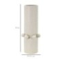 Vase boule en céramique blanche 15.5x41 cm