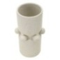 Vaso a sfera in ceramica bianca 16x28 cm