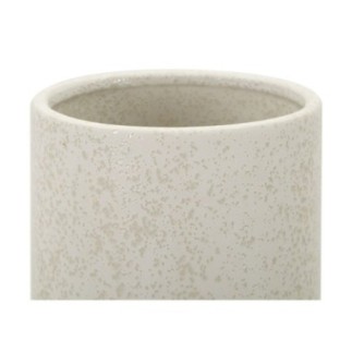 Vaso esférico em cerâmica branca, 16 x 28 cm