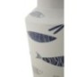 Jarrón de cerámica blanco con forma de pez 14x34 cm