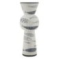 Vaso com motivo de peixe em cerâmica branca, 14 x 38,5 cm Vaso com motivo de peixe em cerâmica branca, 14 x 38,5 cm