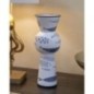 Vaso com motivo de peixe em cerâmica branca, 14 x 38,5 cm Vaso com motivo de peixe em cerâmica branca, 14 x 38,5 cm