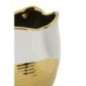 Vase en céramique doré et blanche 20x25 cm